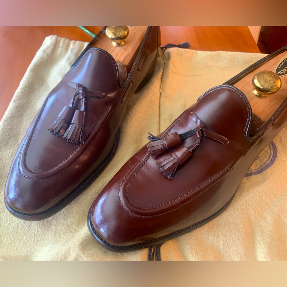 Churchs Kingsley Brown Polished Loafer England Custom Grade Leather, Size 10.5 C